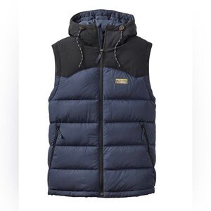 NWOT,   L.L. Bean Navy and Black Quilted Hooded Puffer Vest